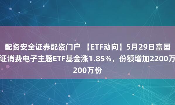 配资安全证券配资门户 【ETF动向】5月29日富国中证消费电子主题ETF基金涨1.85%，份额增加2200万份